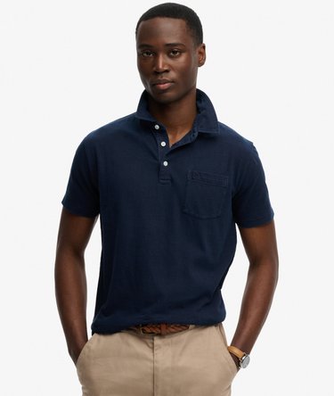 Classic Cotton Linen Polo Shirt Image 1