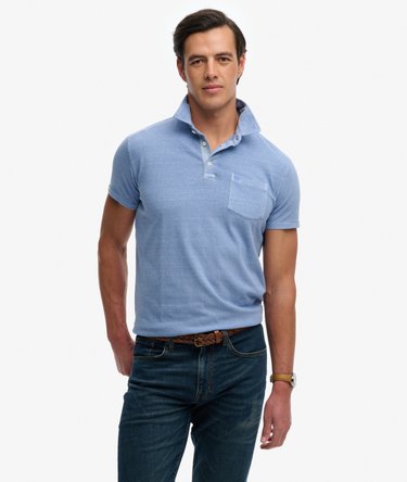 Classic Cotton Linen Polo Shirt Image 1
