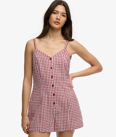 Combishort Carreaux &agrave; Bretelles Image 1