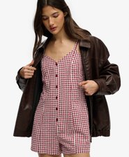 Combishort Carreaux &agrave; Bretelles