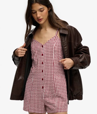 Combishort Carreaux &agrave; Bretelles Image 2