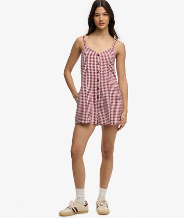 Combishort Carreaux &agrave; Bretelles Image 3