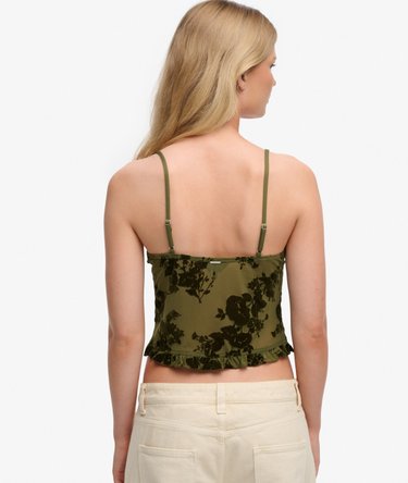 Flockprint Mesh Cami Top Image 5