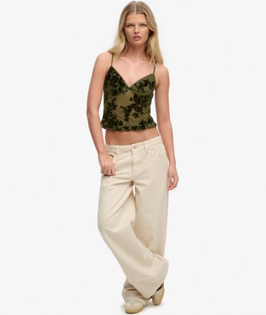 Flockprint Mesh Cami Top Image 3