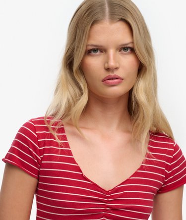 Athletic Essentials Gathered Pattern Top Image 4