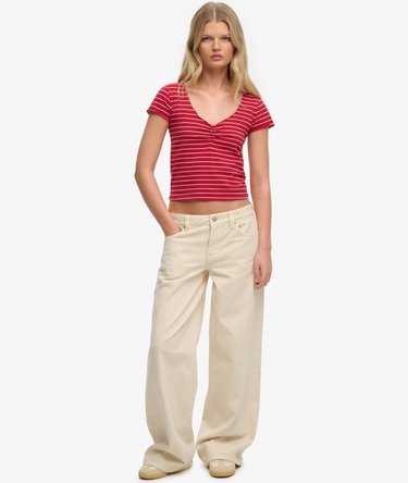 Athletic Essentials Gathered Pattern Top Image 3