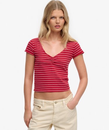 Athletic Essentials Gathered Pattern Top Image 1