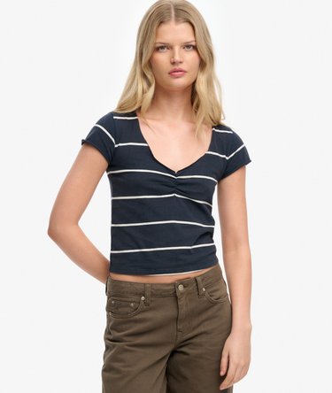 Athletic Essentials Gathered Pattern Top Image 2