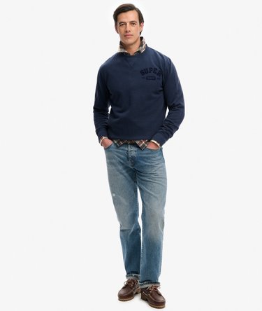 Sweatshirt Vintage Athletic Tonal Col Rond Image 3