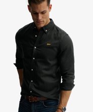 Chemise &agrave; manches longues en coton et lin