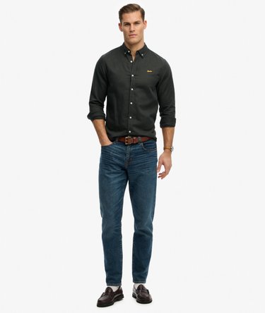 Bomullslin langermet skjorte Image 3