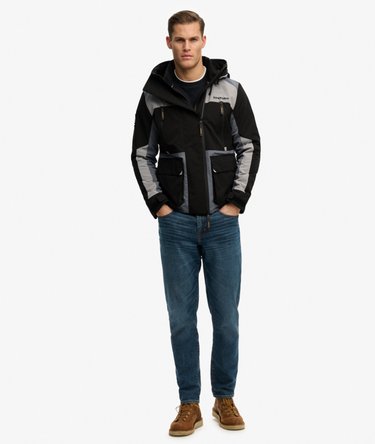 Hooded Colour Block Windbreaker Jacket Image 3