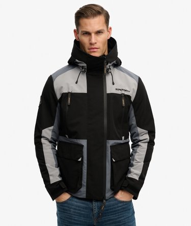 Hooded Colour Block Windbreaker Jacket Image 1