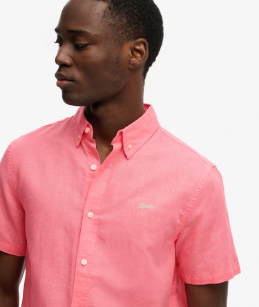 Chemise &agrave; manches courtes en coton et lin Image 2