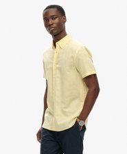 Chemise &agrave; manches courtes en coton et lin