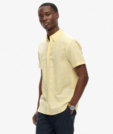 Chemise &agrave; manches courtes en coton et lin Image 2