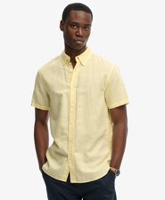 Chemise &agrave; manches courtes en coton et lin