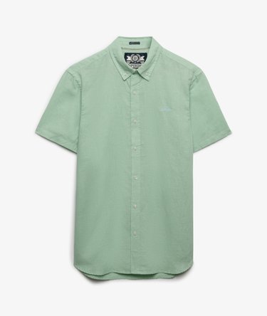 Chemise &agrave; manches courtes en coton et lin Image 7