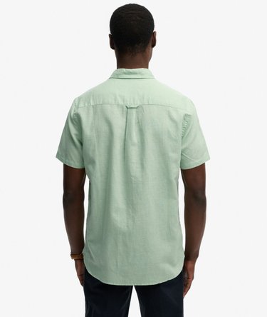 Chemise &agrave; manches courtes en coton et lin Image 5