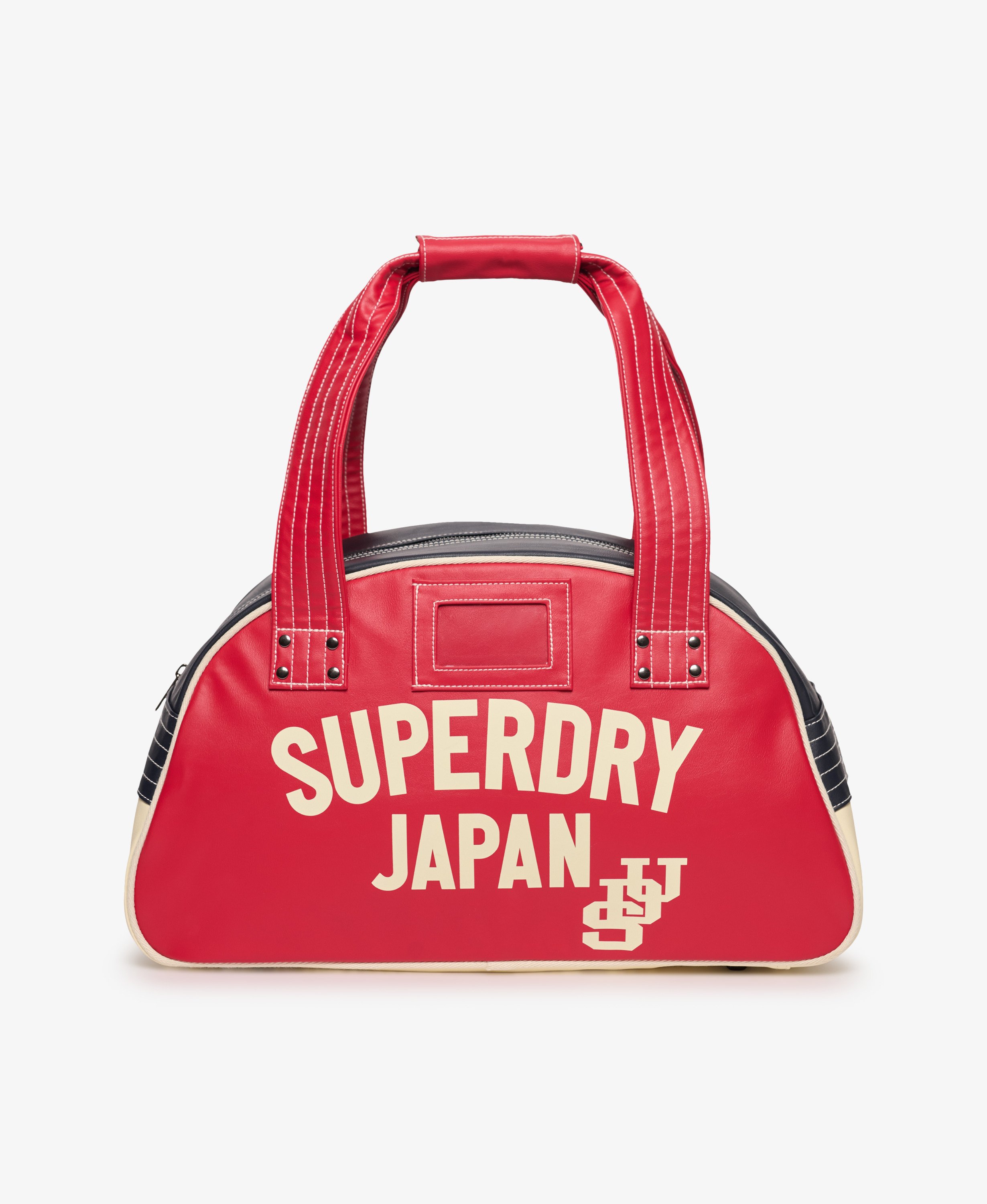 womens Retro Alumni Bowling Bag in Red/Eclipse Navy/Cream