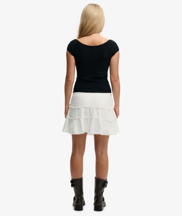 Cheesecloth Gelaagde Minirok Image 6
