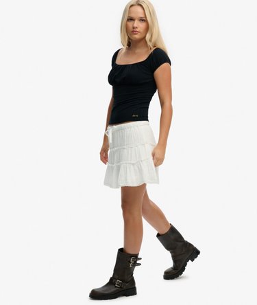 Cheesecloth Gelaagde Minirok Image 5