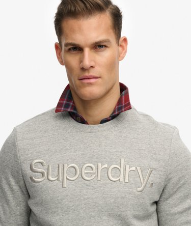 Tonal Embroidered Logo Crew Sweatshirt Image 4