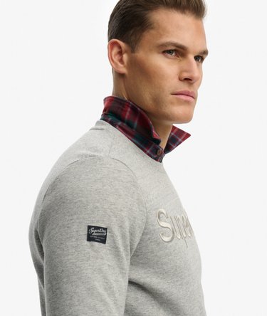 Tonal Embroidered Logo Crew Sweatshirt Image 2