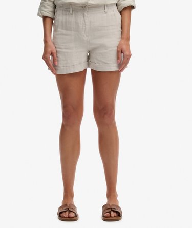 Short en lin taille mi-haute Image 3