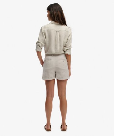 Short en lin taille mi-haute Image 5