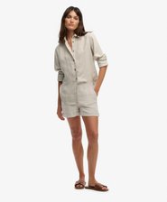 Short en lin taille mi-haute