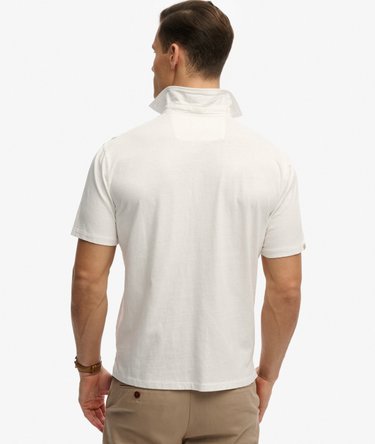 Classic Cotton Linen Polo Shirt Image 5