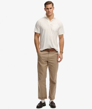 Classic Cotton Linen Polo Shirt Image 3