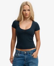 Athletic Essentials Gathered Short Sleeve Top