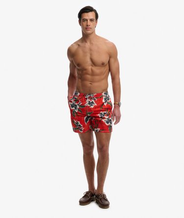 Hawaiian Print 16-inch Swim Shorts Image 6