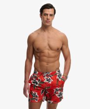 Hawaiian Print 16-inch Swim Shorts
