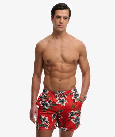 Hawaiian Print 16-inch Swim Shorts Image 1