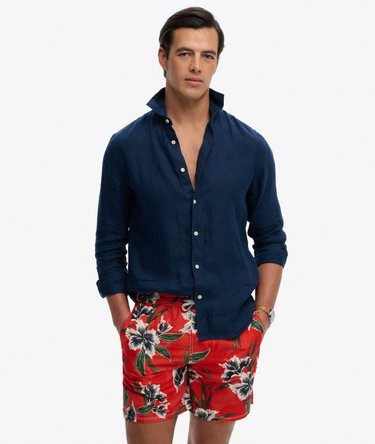 Hawaiian Print 16-inch Swim Shorts Image 7