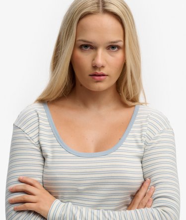 Camiseta de manga larga a rayas Athletic Essentials Image 3