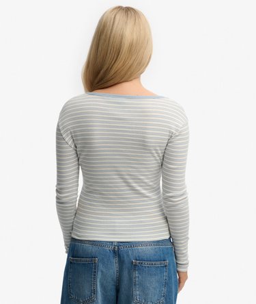 Camiseta de manga larga a rayas Athletic Essentials Image 4