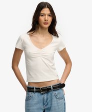 Athletic Essentials Gathered Short Sleeve Top