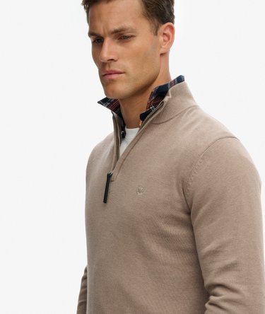 Jersey de Algod&oacute;n Essentials con Media Cremallera Image 2