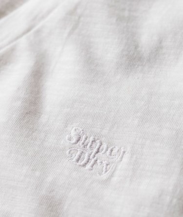 T-shirt con scollo a V e ricamo Slub Image 6