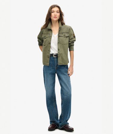 T-shirt con scollo a V e ricamo Slub Image 3