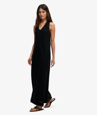 Robe Maxi en Jersey &agrave; D&eacute;tail &Eacute;chelle Image 4