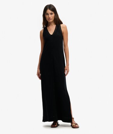 Robe Maxi en Jersey &agrave; D&eacute;tail &Eacute;chelle Image 1