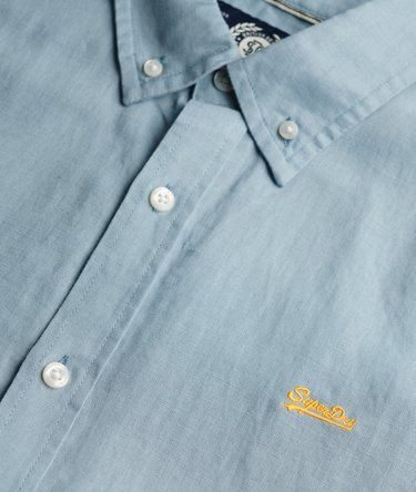 Chemise &agrave; manches courtes en coton et lin Image 6