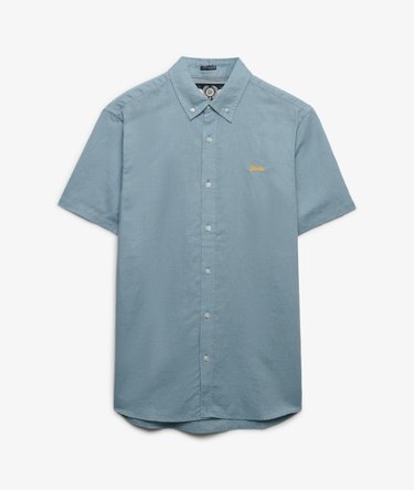 Chemise &agrave; manches courtes en coton et lin Image 7