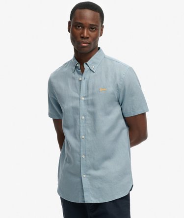 Chemise &agrave; manches courtes en coton et lin Image 1