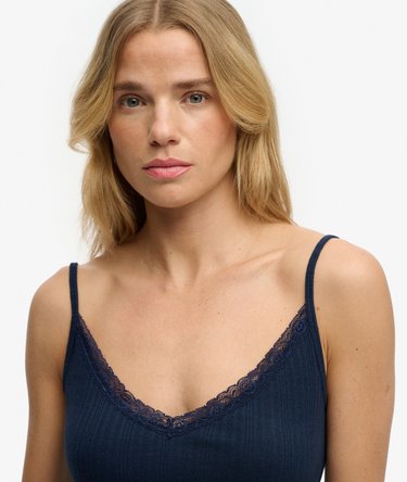 Athletic Essentials V Neck Pointelle Cami Top Image 4